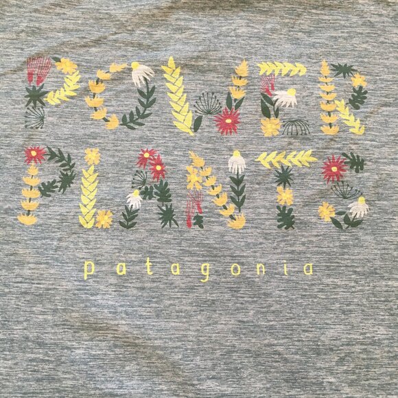 PATAGONIA Running Jersey Capilene Cool UPF 50+ Daily Graphic Power Plant Shirt - Picture 10 of 11